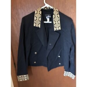 Positive‎ Attitude Black & Gold Jacket Size 10 (A222)